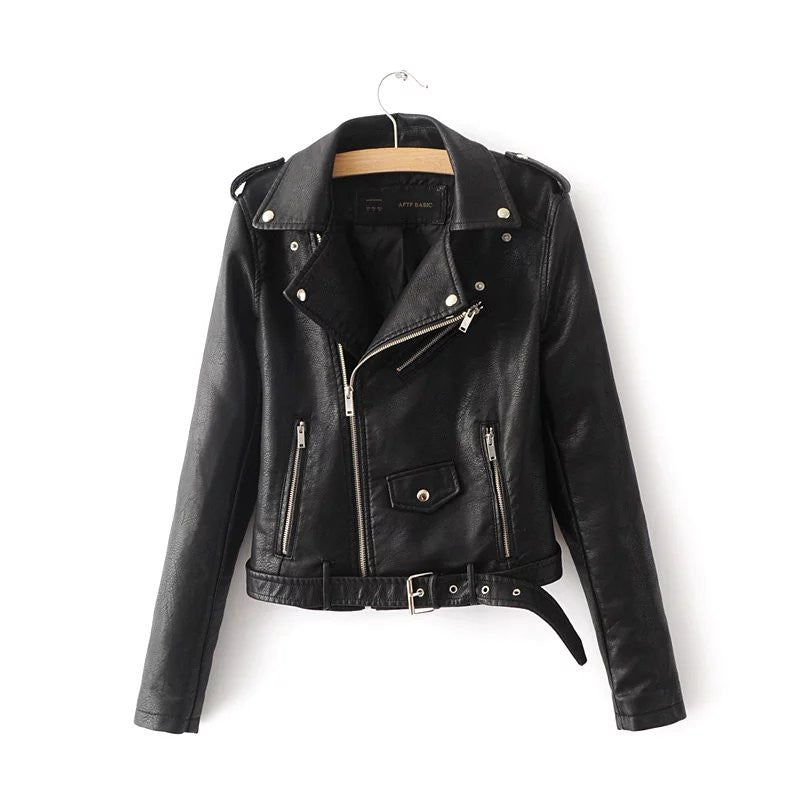 PU Leather Jacket with Zipper - Superior Urban