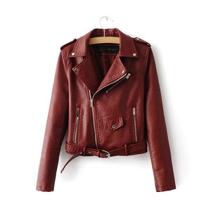 PU Leather Jacket with Zipper - Superior Urban